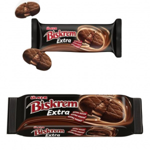 Печенье Ulker "Biskrem" Экстра с шоколадной начинкой 184 гр 1/12