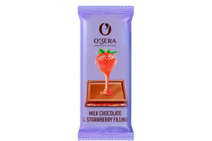 Шоколад молоч.OZera Milk & Strawberry filling 24г