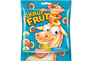 Жев.марм.KRUT FRUT Колечки со вкус.персика 70г*50