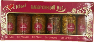 Подарочный набор специй в бутылочках 6в1 РОЗОВЫЙ 180гр*60шт в уп (арт.774)