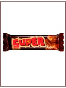 Батончик SUPER с нугой и мягкой карамелью 40г*18*144