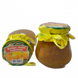 Варенье ЭКО Крым  Имбирь Лимон Апельсин 330гр 