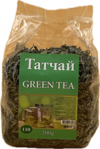 ТАТЧАЙ  №110 Ko'k choyi ЗЕЛЕНЫЙ крупнолистовой 400гр  м/у (20шт./кор)