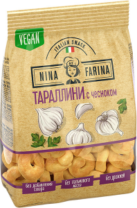 Тараллини Nina Farina 180г с чесноком