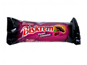 Печенье Ulker "Biskrem" с шоколадно-вишневой начинкой 90 гр 1/18