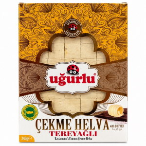 Турецкая тянутая халва Uğurlu Çekme Helva с сливочным маслом 240г
