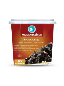 Маслины "Marmarabirlik" 0,4 кг 2XS-351-380 Baharatli со специями в масле п/э 1/12