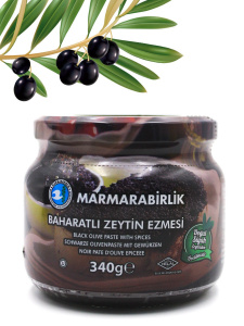 Паста "Marmarabirlik" Baharatli из черных оливок со СПЕЦИЯМИ 340 гр ст/б 1/12