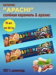 Бат.ваф.глаз.APACHI 40г арахис и соленая карамель