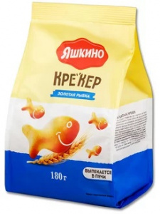 Крекер Яшкино Золотая Рыбка 180г