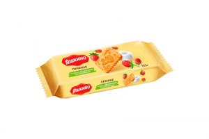 Печенье сахарное Яшкино 215г Земляника со сливками