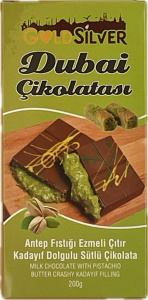 Дубайский шоколад GOLD-SILVER 200гр 19шт в уп