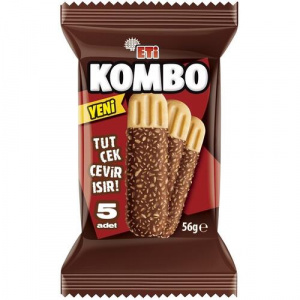 ЕТИ Kombo Печенье в шоколадной глазури 56 гр