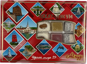Рахат-лукум Подарочный "Краснодарский край" красный 350 гр /Айнур Восток