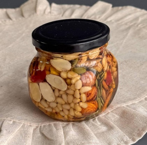 Цветочный мед Глория++ (орехи в меду или Клубника) 260г*24шт