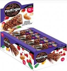 Батончик "Nut N Go" протеин, миндаль, клюква, арахис 18шт/30г
