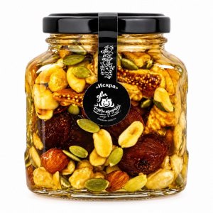 ИСКРА premium Десерт из орехов, сухофруктов и цукатов в меду 490г упак*12 шт