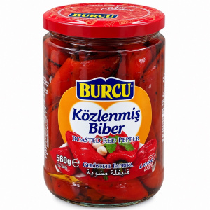 Перец красный жареный "BURCU" 560 гр (стекло) упак*12шт