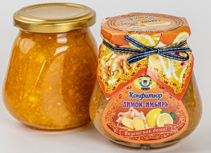 Лимон-имбирь (конфитюр) Долгожитель 260 мл 