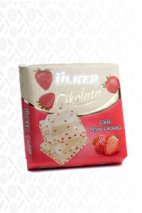 Шоколад Ulker белый с клубникой 60 гр 1/6