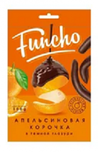 Funcho 100 г Апельсиновая корочка в темной кондитерской глазури 1/12