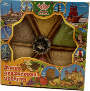 Арахисовая халва ассорти "Аппетит востока"(зел) 300гр кор*20шт