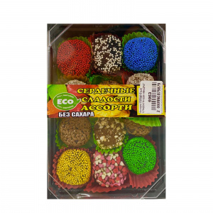 Ассорти СЕРДЕЧНЫЕ СЛАДОСТИ 220г КВАДРАТ