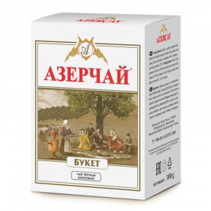 Азербайджан BUKET 200гр чай ориг.черный листовой (24шт/кор) м/уп KEJOfoods 