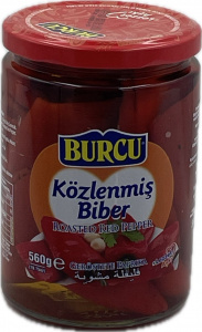 Перец красный жареный "BURCU" 560 гр (стекло) *12