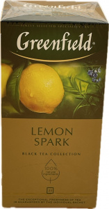 Чай Гринфилд  25пак Лемон Спарк черный *10