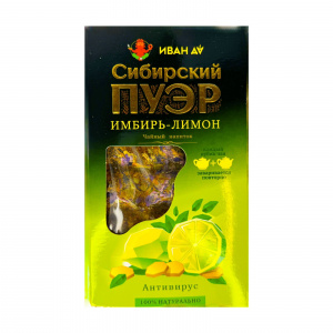 Плиточный чай Имбирь/лимон, плитка 96 гр
