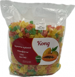 Цукаты кубики цветные "Папая"