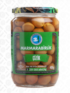 Оливки "Marmarabirlik" 0,4 кг L-231-260 с косточкой 1/6 стекло