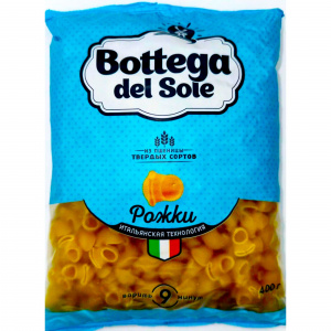 Bottega del Sole макарон. гр. B Рожки 400г/20