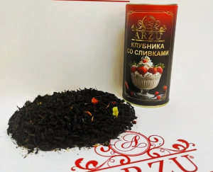 Чай в тубе Клубника со сливками 75гр*12 Арзу