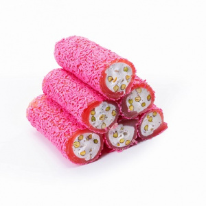 Лукум сарма клубничная с фисташкой (ÇİLEKLİ FISTIKLI PUFİ)  D801