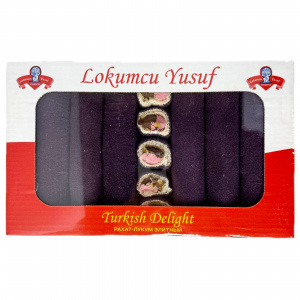 Рахат-Лукум Сливочный рулет с шок.паста- фисташ-малина-минд-фунд в фиолетовом кексе 