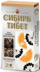 Сибирь-Тибет с Элеутерококком и апельсином, плитка, 96гр,*12