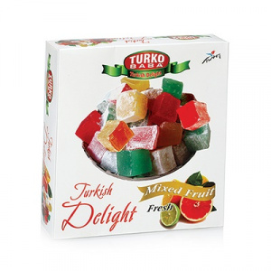 Подарочный рахат-лукум фруктовый в пудре 550г (LÜX KARE MEYVELİ PUDRALI L120)