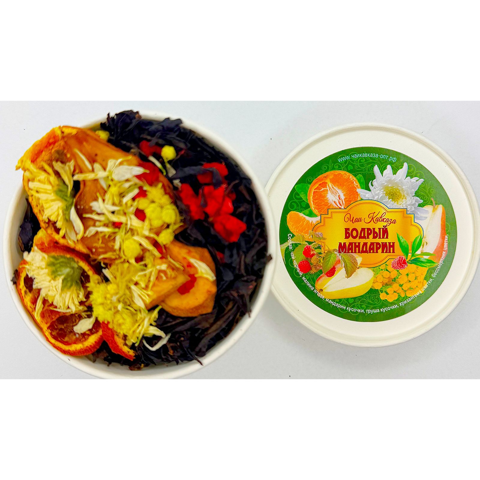 Фруктовый чай в под/уп Бодрый мандарин (кор.50 гр)