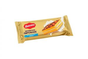 Пирожное бисквитное Яшкино со слив. кремом 30г