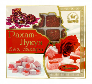Подарочный набор рахат-лукума 320гр без сахара РОЗА 21шт в уп.(арт.464)