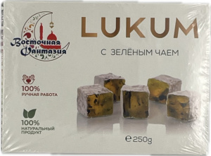 Лукум С ЗЕЛЕНЫМ ЧАЕМ 250гр кор*8шт