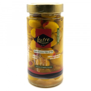 Оливки зеленые KATRE с перцем 750г/11