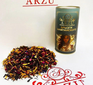 Чай в тубе Брызги Шампанского 75гр*12 Арзу