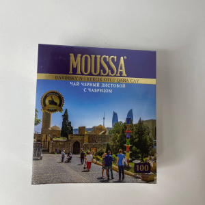 МУССА чай БАКИНСКИЙ №1 100пак черн. байх. с чабрецом  200гр (100пак*2гр) (12шт./