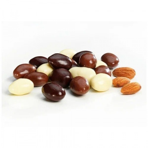 Миндаль в шоколаде БО 3кг (бел/черн )