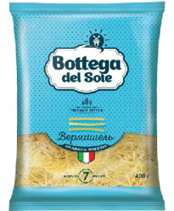 Bottega del Sole макарон. гр. B Вермишель 400г/20