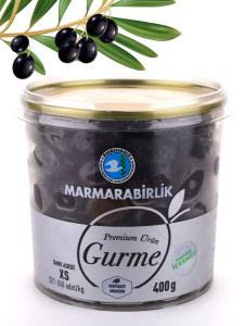 Маслины "Marmarabirlik" GURME 0,4 кг XS-321-350 1/12 (кругл. пластик)