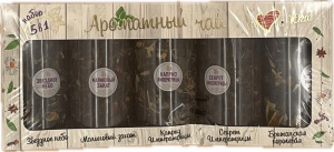 Подарочный чайный набор в бутылках 5в1 БЕЛЫЙ 190гр*40шт в уп (арт.771)